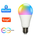 Wireless Bluetooth 4.0 Smart Bulb Tuya APP Control Dimmable 15W E27 RGB+CW+WW LED Color Change Lamp Compatible Android/IOS