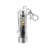 BORUiT Powerful LED Mini Keychain Flashlight 1000LM Work Light Waterproof USB Rechargeable Portable Torch with UV Pocket Lantern