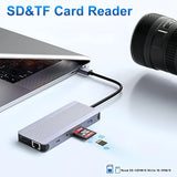 12-in-1 USB C Docking Station M.2 SSD Enclosure USB C HUB TYPE C to HDMI Adapter 4K60Hz 1000Mbps PD100W USB3.0 5Gbps For Macbook