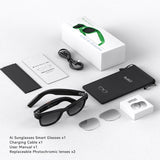 IMIKI Ai Smart Glasses 4K 800W Camera Music Play Video Recording Speed Recognition Translate Sunglasses for Studying Travaling