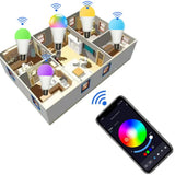 Wireless Bluetooth 4.0 Smart Bulb Tuya APP Control Dimmable 15W E27 RGB+CW+WW LED Color Change Lamp Compatible Android/IOS