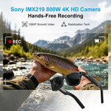 IMIKI Ai Smart Glasses 4K 800W Camera Music Play Video Recording Speed Recognition Translate Sunglasses for Studying Travaling