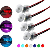 4pcs Mini Car Door Bowl decoration Light Universal 12V Auto Interior Atmosphere Welcome Lamp Low Power LED Frosted transparent