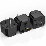 3 PCS Australian Universal Travel Plug Adapter, Australia to EU US UK Converter Socket 3 Pin Safety Ground Pin Travel Adapter
