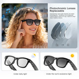 IMIKI Ai Smart Glasses 4K 800W Camera Music Play Video Recording Speed Recognition Translate Sunglasses for Studying Travaling