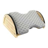Bamboo Adjustable Office Desk Footrest Ergonomic Cushion Under Desk Foot Rest Stool for Home Office Gaming Comfort