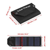 Foldable Solar Panel 5V USB Waterproof Portable Phone Charger Power Bank for Outdoor Camping 4-Fold 6-Fold Options Available