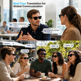 IMIKI Ai Smart Glasses 4K 800W Camera Music Play Video Recording Speed Recognition Translate Sunglasses for Studying Travaling