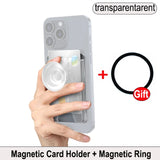 Grippopso For Magsafe Card Holder Wallet Socket Phone Holder for IPhone 16 15 14 13 Pro Max For Samsung Grip Finger Ring Stand