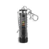 BORUiT Powerful LED Mini Keychain Flashlight 1000LM Work Light Waterproof USB Rechargeable Portable Torch with UV Pocket Lantern