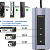 12-in-1 USB C Docking Station M.2 SSD Enclosure USB C HUB TYPE C to HDMI Adapter 4K60Hz 1000Mbps PD100W USB3.0 5Gbps For Macbook