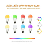 Wireless Bluetooth 4.0 Smart Bulb Tuya APP Control Dimmable 15W E27 RGB+CW+WW LED Color Change Lamp Compatible Android/IOS