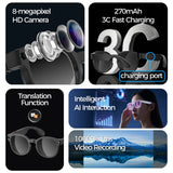 4K HD Upgrade Smart Glasses With Camera Video Recording AI Photo Recognition Bluetooth Call Translation Voice Sunglasses Men