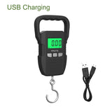 Portable Digital Weight Scale 60kg 10g Electronic Luggage Hanging Scale Battery/USB Charging LCD Fishing Weighing Balance