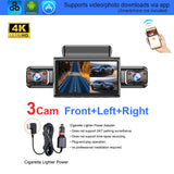 4K 4CH Hidden Car DVR with APP 24H Parking Mode G Sensor Motion Detect Loop Record Time Lapse Stealth Recording Night Vision WDR