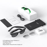 IMIKI Ai Smart Glasses 4K 800W Camera Music Play Video Recording Speed Recognition Translate Sunglasses for Studying Travaling