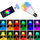 Wireless Bluetooth 4.0 Smart Bulb Tuya APP Control Dimmable 15W E27 RGB+CW+WW LED Color Change Lamp Compatible Android/IOS