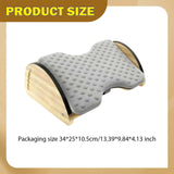 Bamboo Adjustable Office Desk Footrest Ergonomic Cushion Under Desk Foot Rest Stool for Home Office Gaming Comfort