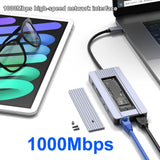 12-in-1 USB C Docking Station M.2 SSD Enclosure USB C HUB TYPE C to HDMI Adapter 4K60Hz 1000Mbps PD100W USB3.0 5Gbps For Macbook