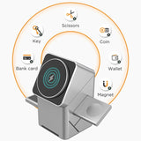 Rotating Qi2 3in1 15w Magnetic Wireless Charger Stand For iPhone 16 15 14 13 12 Max  iWatch Airpods Fast Charging Dock