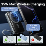 Vention Qi2 Magnetic 10000mAh 15W Power Bank PD 35W with Built-in C Cable Qi2-Certified for iPhone 17 Magsafe Charger Powerbank