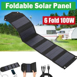 Foldable Solar Panel 5V USB Waterproof Portable Phone Charger Power Bank for Outdoor Camping 4-Fold  6-Fold Options Available