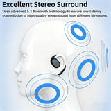 Wireless Earbuds Bone Conduction Headphones Bluetooth Waterproof Sport Earphones Long Battery HiFi Stereo Call Noise Reduction