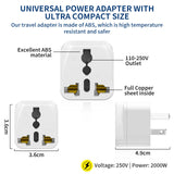 3 PCS Australian Universal Travel Plug Adapter, Australia to EU US UK Converter Socket 3 Pin Safety Ground Pin Travel Adapter