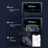 FM Transmitter Bluetooth 5.3 Handsfree Car AUX Radio Modulator MP3 Player with PD20W QC3.0 Fast Charge Adapter Car Accessories